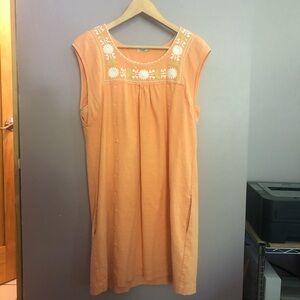 Faherty organic cotton short sleeve shift dress Size M EUC